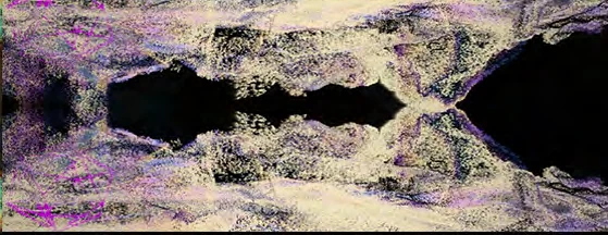 A shifting field of particles